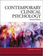 Cover of: Contemporary Clinical Psychology by Thomas G. Plante
