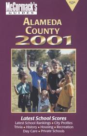 Cover of: Alameda 2001 (McCormack's Guides Alamenda County/Central Valley) by Don McCormack