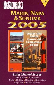 Cover of: Marin, Napa & Sonoma, 2005 (McCormack's Guides) (McCormack's Guides Marin/Napa/Sonoma)