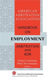 Cover of: AAA Handbook on Employment Arbitration and ADR