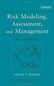 Cover of: Risk modeling, assessment, and management