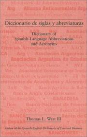 Cover of: Diccionario de siglas y abreviaturas