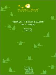 Cover of: Things in Their Season (The Script Publishing Project)