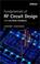 Cover of: Fundamentals of RF Circuit Design