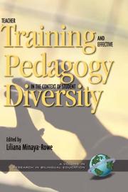 Cover of: Teacher Training and Effective Pedagogy in the Context of Student Diversity (HC) (Research in Bilingual Education, V. 1)