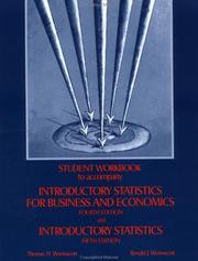 Cover of: Student Workbook to accompany Introductory Statistics for Business and Economics, 4th Edition by Thomas H. Wonnacott, Ronald J. Wonnacott