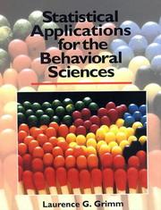 Cover of: Statistical applications for the behavioral sciences