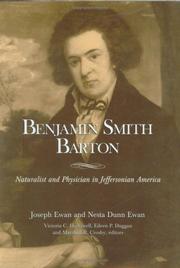 Cover of: Benjamin Smith Barton by Joseph Ewan and Nesta Dunn Ewan