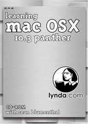 Learning Mac OS X 10.3 Panther by Sean Blumenthal