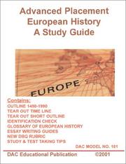 Cover of: DAC Study Guide For Advanced Placement European History