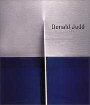 Cover of: Donald Judd by Donald Judd, Richard Shiff
