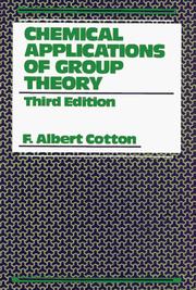 Chemical applications of group theory by F. Albert Cotton