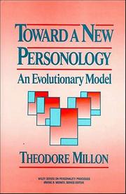 Cover of: Toward a new personology: an evolutionary model