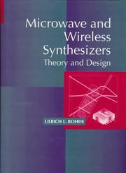 Cover of: Microwave and wireless synthesizers: theory and design
