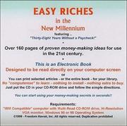 Cover of: Easy Riches in the New Millennium