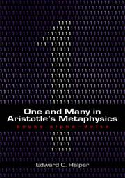 Cover of: One and Many in Aristotle's Metaphysics by Edward C. Halper