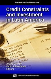 Cover of: Credit Constraints and Investment in Latin America