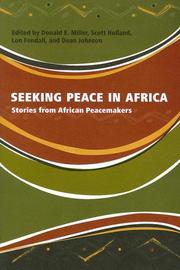 Cover of: Seeking Peace in Africa: Stories from African Peacemakers