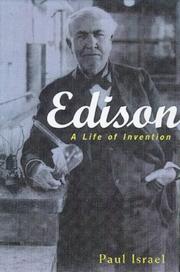 Cover of: Edison by Paul Israel