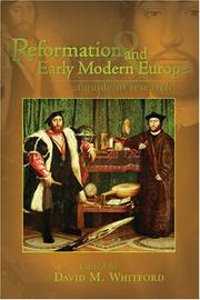 Cover of: Reformation and Early Modern Europe: A Guide to Research (Sixteenth Century Essays and Studies)
