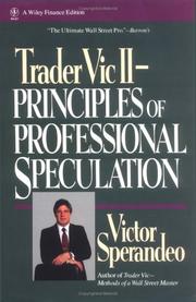 Cover of: Trader Vic II: principles of professional speculation