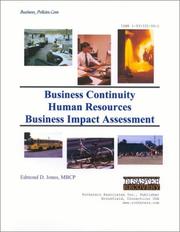 Cover of: Business Continuity Plan : Human Resources Business Impact Assessment (CD)