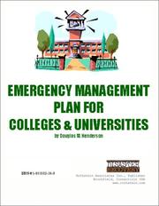 Cover of: Emergency Management Plan for Colleges & Universities on CD-ROM