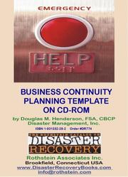 Cover of: Business Continuity Planning Template