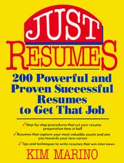 Cover of: Just resumes by Kim Marino