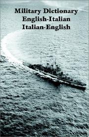 Cover of: Military Dictionary: English-Italian