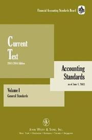 Cover of: Current Text, Volumes I General Standards & II Industry Standards Topical Index/Appendixes, Package (Accounting Standards Current Text)