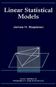 Cover of: Linear statistical models
