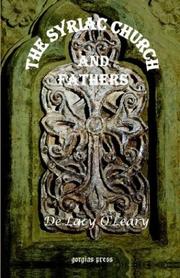 Cover of: The Syriac Church and Fathers (Gorgias Reprint Series, Volume 23) by de Lacy O'Leary