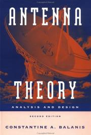 Cover of: Antenna Theory by Constantine A. Balanis