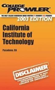 Cover of: College Prowler: California Institute of Technology (Collegeprowler Guidebooks)