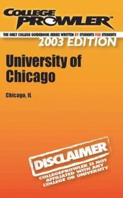 Cover of: College Prowler University of Chicago