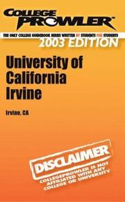 Cover of: College Prowler University of California - Irvine (Collegeprowler Guidebooks)