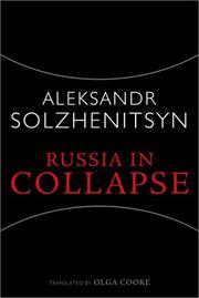 Cover of: Russia in Collapse by Александр Исаевич Солженицын