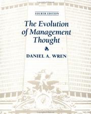 Cover of: The Evolution of Management Thought, 4th Edition by Daniel A. Wren