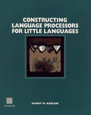 Cover of: Constructing language processors for little languages