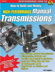 Cover of: How to Build & Modify High-Performance Manual Transmissions (S-A Design) (Sa Design)