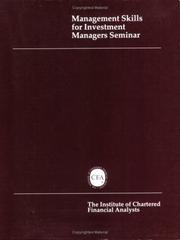 Cover of: Management Skills for Investment Managers Seminar