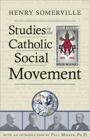 Cover of: Studies in the Catholic Social Movement