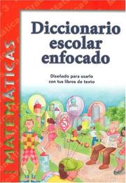 Front cover of Diccionario escolar enfocado by Unknown