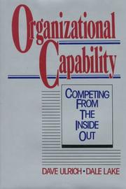 Cover of: Organizational capability by David Ulrich