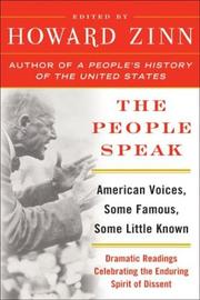 Cover of: The People Speak | Howard Zinn