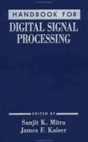 Cover of: Handbook for digital signal processing