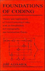 Cover of: Foundations of coding by Adámek, Jiří ing.