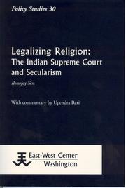 Cover of: Legalizing Religion: The Indian Supreme Court and Secularism