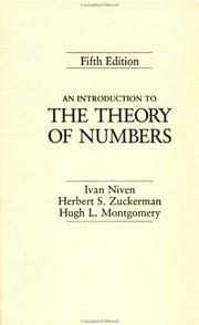 Cover of: An introduction to the theory of numbers by Ivan Morton Niven